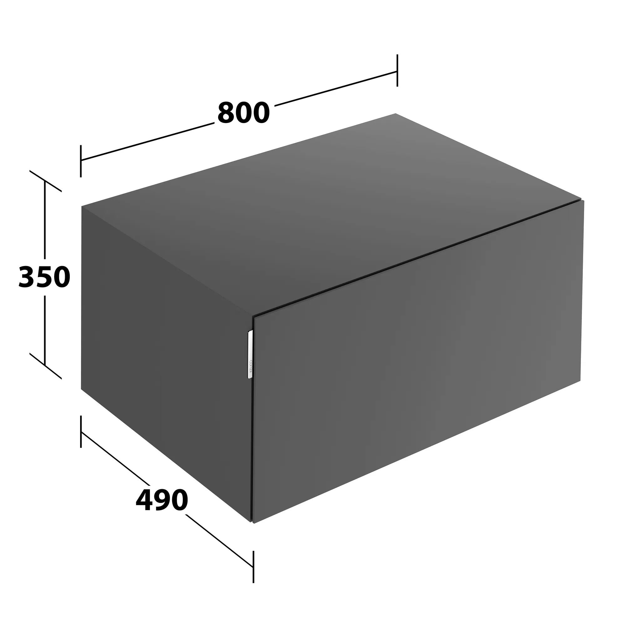 KEUCO Sideboard mit Auszug „Edition 11 Art“ Smoke (Lack, seidenmatt), Smoke (Lack, seidenmatt), ohne Beleuchtung 80 × 35 × 49 cm KEUCO Sideboard mit Auszug „Edition 11 Art“ Smoke (Lack, seidenmatt), Smoke (Lack, seidenmatt), ohne Beleuchtung 80 × 35 × 49 cm