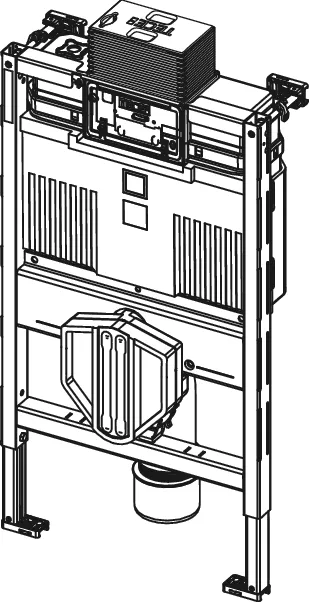 TECEprofil WC-Modul mit Uni-Spülkasten, Bauhöhe 820 mm