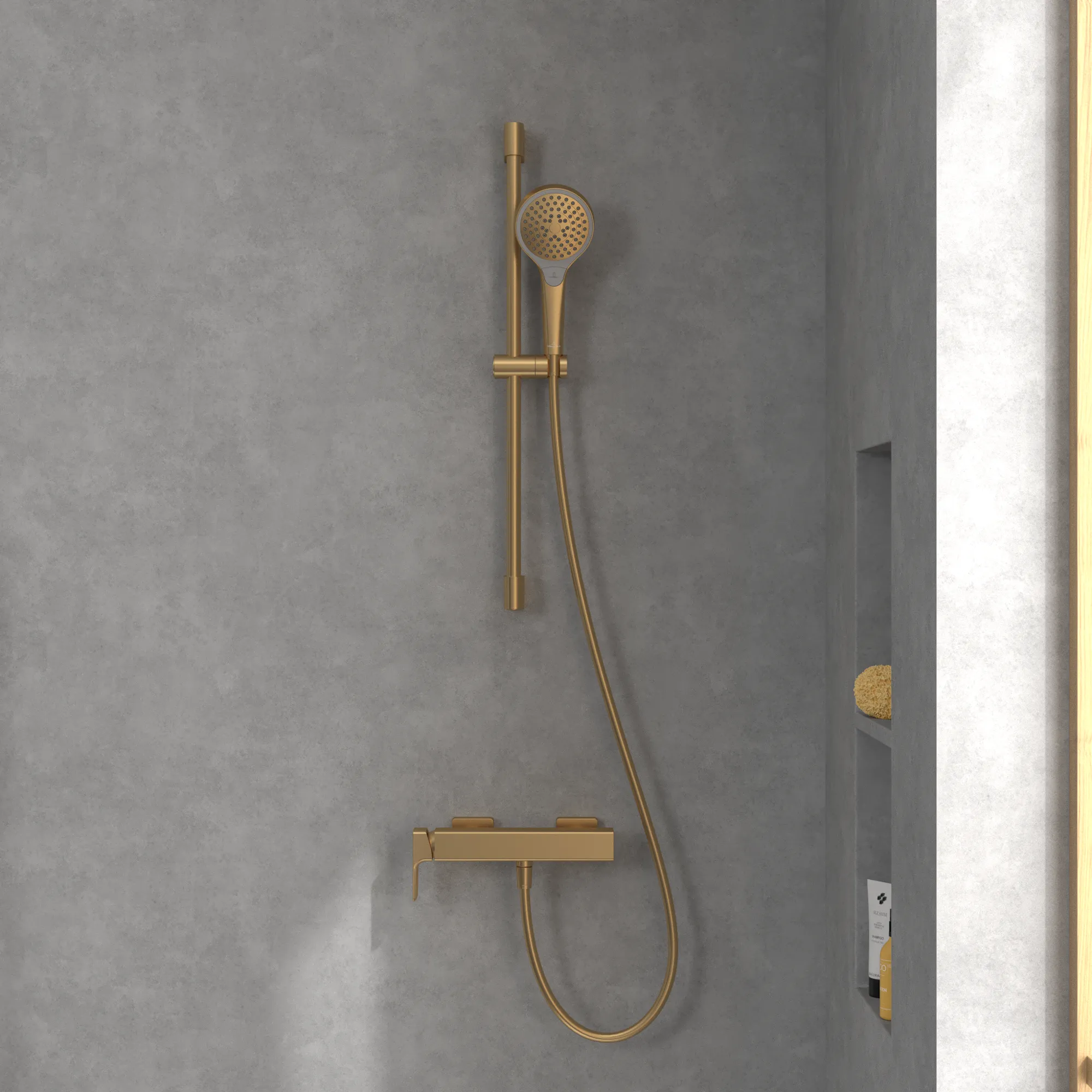 Einhand-Duscharmatur „Subway 3.0“ 4,3 cm in Brushed Gold Einhand-Duscharmatur „Subway 3.0“ 4,3 cm in Brushed Gold