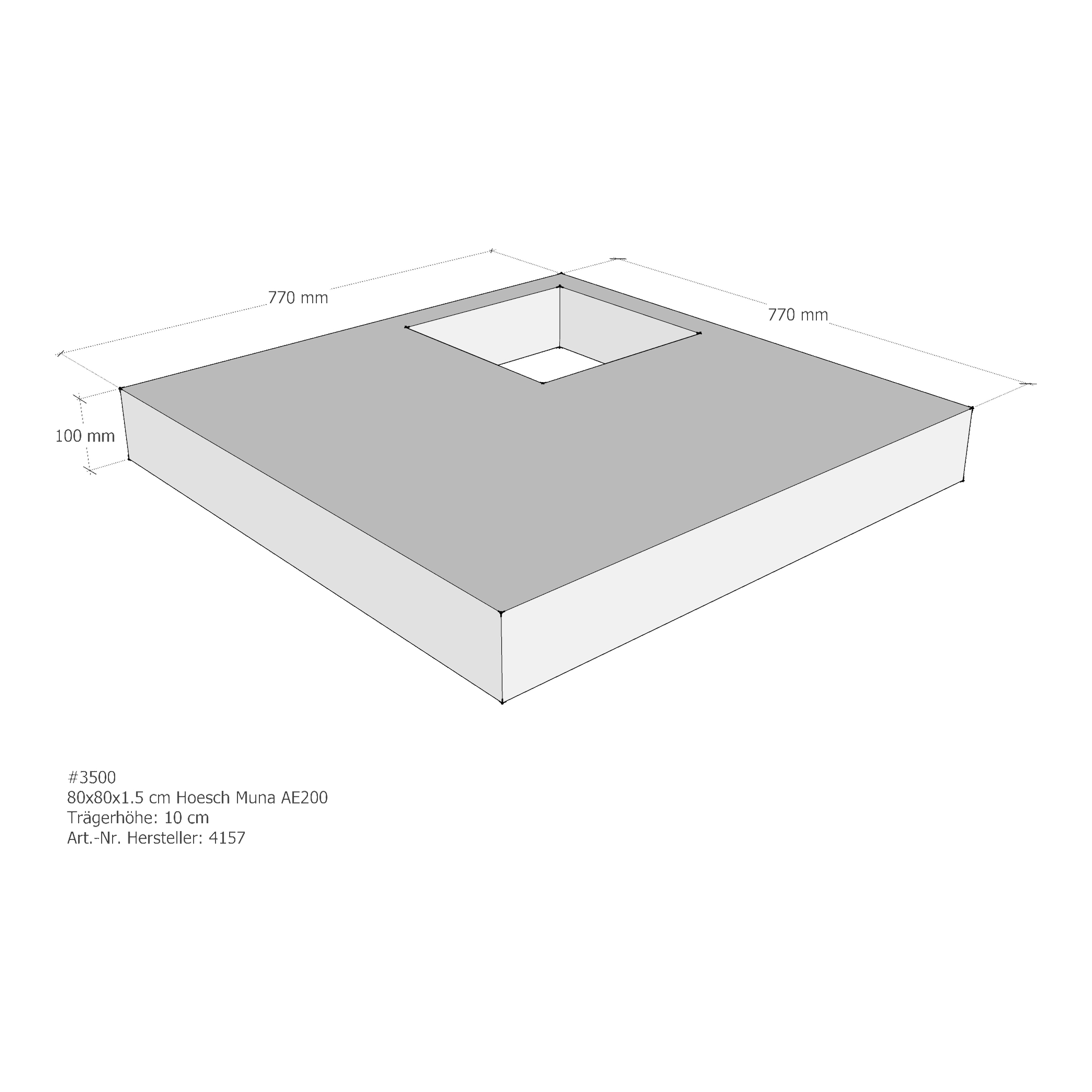 Duschwannenträger für Hoesch Muna 80 × 80 × 1,5 cm Duschwannenträger für Hoesch Muna 80 × 80 × 1,5 cm