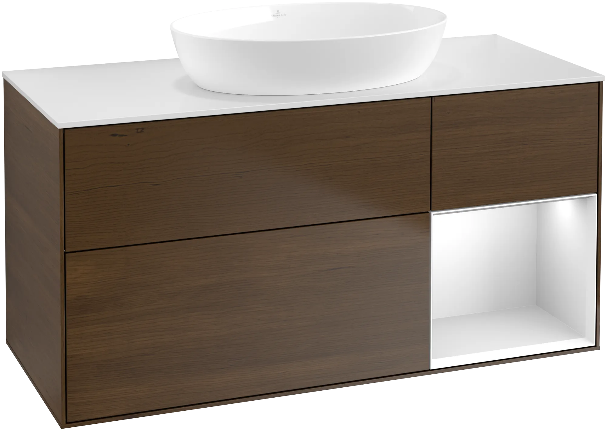 Villeroy & Boch Finion GA7 Waschbeckenunterschrank, 1200 x 603 x 501 mm, mit Beleuchtung