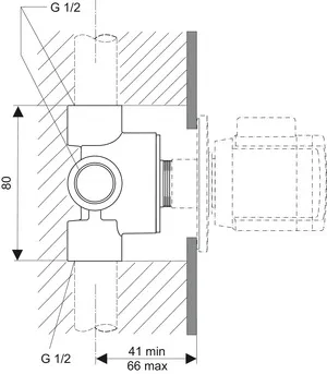 Ideal Standard Unterputz-Bausatz 1 A2391NU für 4⁄3 Wegeumstellung Ideal Standard Unterputz-Bausatz 1 A2391NU für 4⁄3 Wegeumstellung