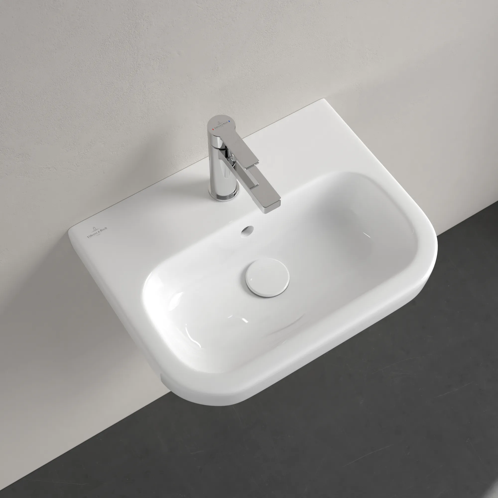 Villeroy & Boch Handwaschbecken „Architectura“ 500 × 380 × 150 mm, ohne Hahnlochbohrung, für Becken mittig in Weiß Alpin Villeroy & Boch Handwaschbecken „Architectura“ 500 × 380 × 150 mm, ohne Hahnlochbohrung, für Becken mittig in Weiß Alpin
