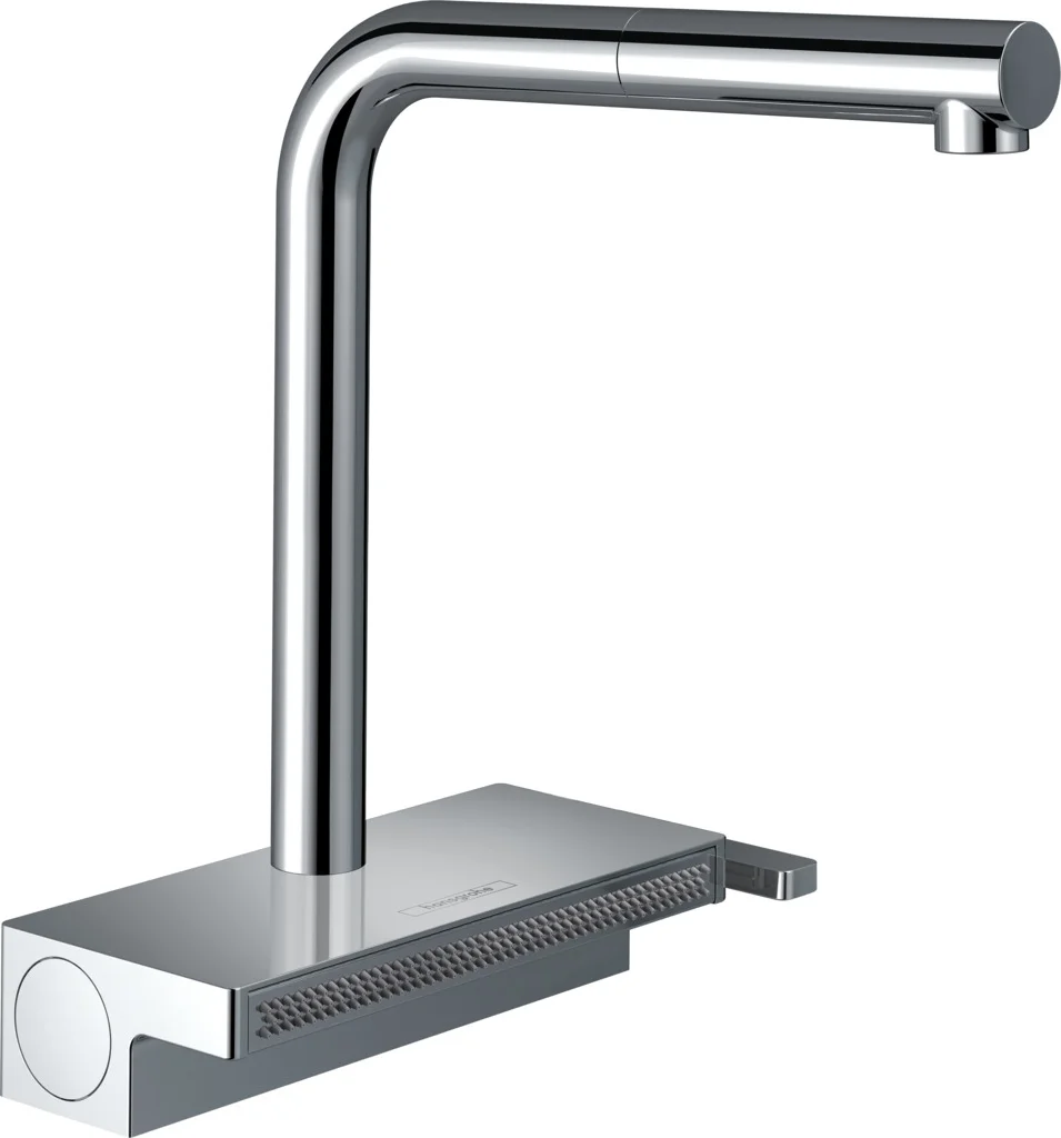 Hansgrohe Aquno Select M81 Einhebel-Küchenmischer mit Ausziehauslauf, Chrom, 35 mm Hahnlochbohrung, max. Durchfluss 6 l/min