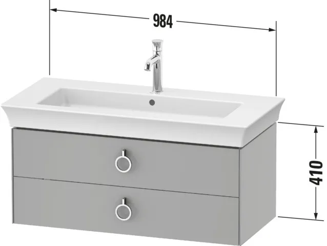 Duravit Waschtischunterschrank wandhängend „White Tulip“ 98,4 × 41 × 45,8 cm Duravit Waschtischunterschrank wandhängend „White Tulip“ 98,4 × 41 × 45,8 cm