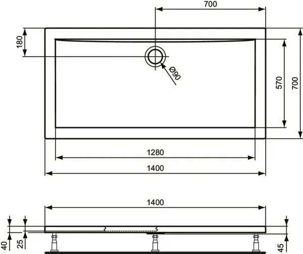Ideal Standard Duschwanne „UltraLight“ Ideal Standard Duschwanne „UltraLight“