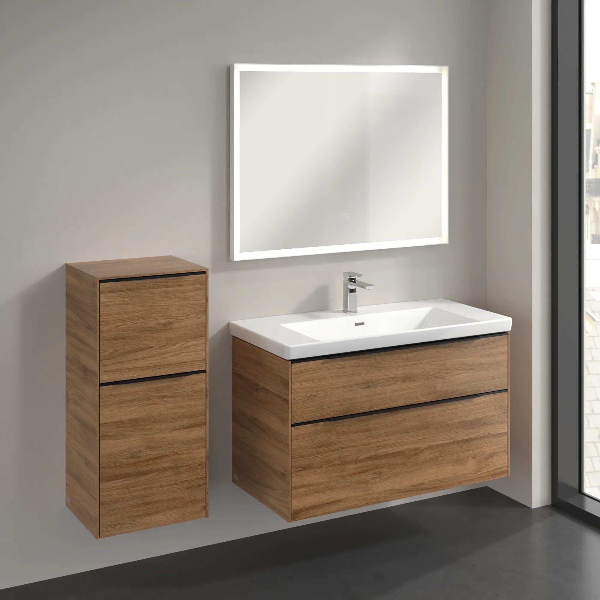 Villeroy & Boch Seitenschrank „Subway 3.0“ 40 × 86 × 36,2 × 36,2 cm 1 Auszug, 1 Tür, Anschlag (Scharnier) links, 1 Tür, Anschlag links Villeroy & Boch Seitenschrank „Subway 3.0“ 40 × 86 × 36,2 × 36,2 cm 1 Auszug, 1 Tür, Anschlag (Scharnier) links, 1 Tür, Anschlag links