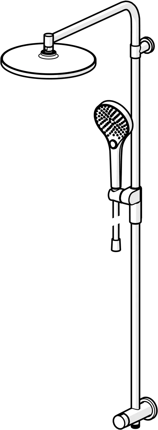 HansaVIVA Kopfbrause Set HansaVIVA 4419 Chrom