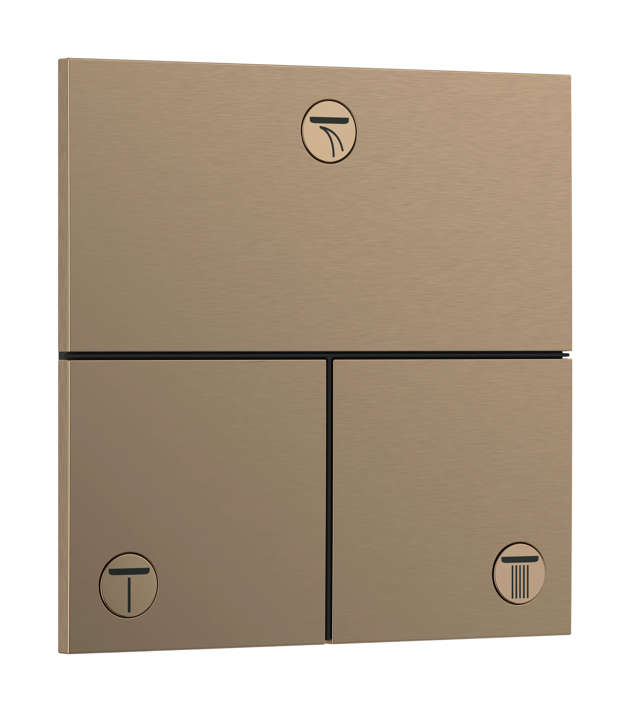 Hansgrohe ShowerSelect Comfort E Ventil Unterputz, Brushed Bronze, 3 Verbraucher, 26 l/min Durchfluss, 1-10 bar Betriebsdruck Hansgrohe ShowerSelect Comfort E Ventil Unterputz, Brushed Bronze, 3 Verbraucher, 26 l/min Durchfluss, 1-10 bar Betriebsdruck
