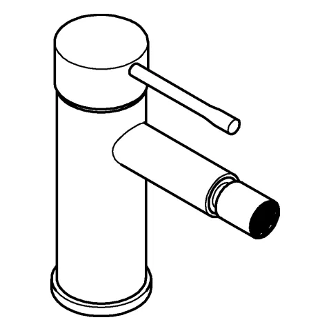 Einhand-Bidetbatterie Essence 24395_1, glatter Körper, phantom black Einhand-Bidetbatterie Essence 24395_1, glatter Körper, phantom black