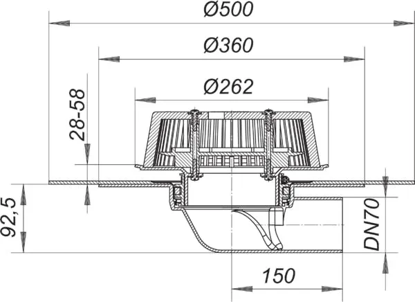 Power-Notablauf 86 D DallBit, DN 70 Power-Notablauf 86 D DallBit, DN 70