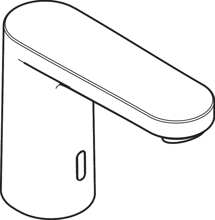 Hansgrohe Vernis Blend Elektronik-Waschtischmischer, Chrom, Ausladung 112 mm, Normalstrahl, schwenkbarer Strahlformer, Temperaturvoreinstellung, Batteriebetrieb