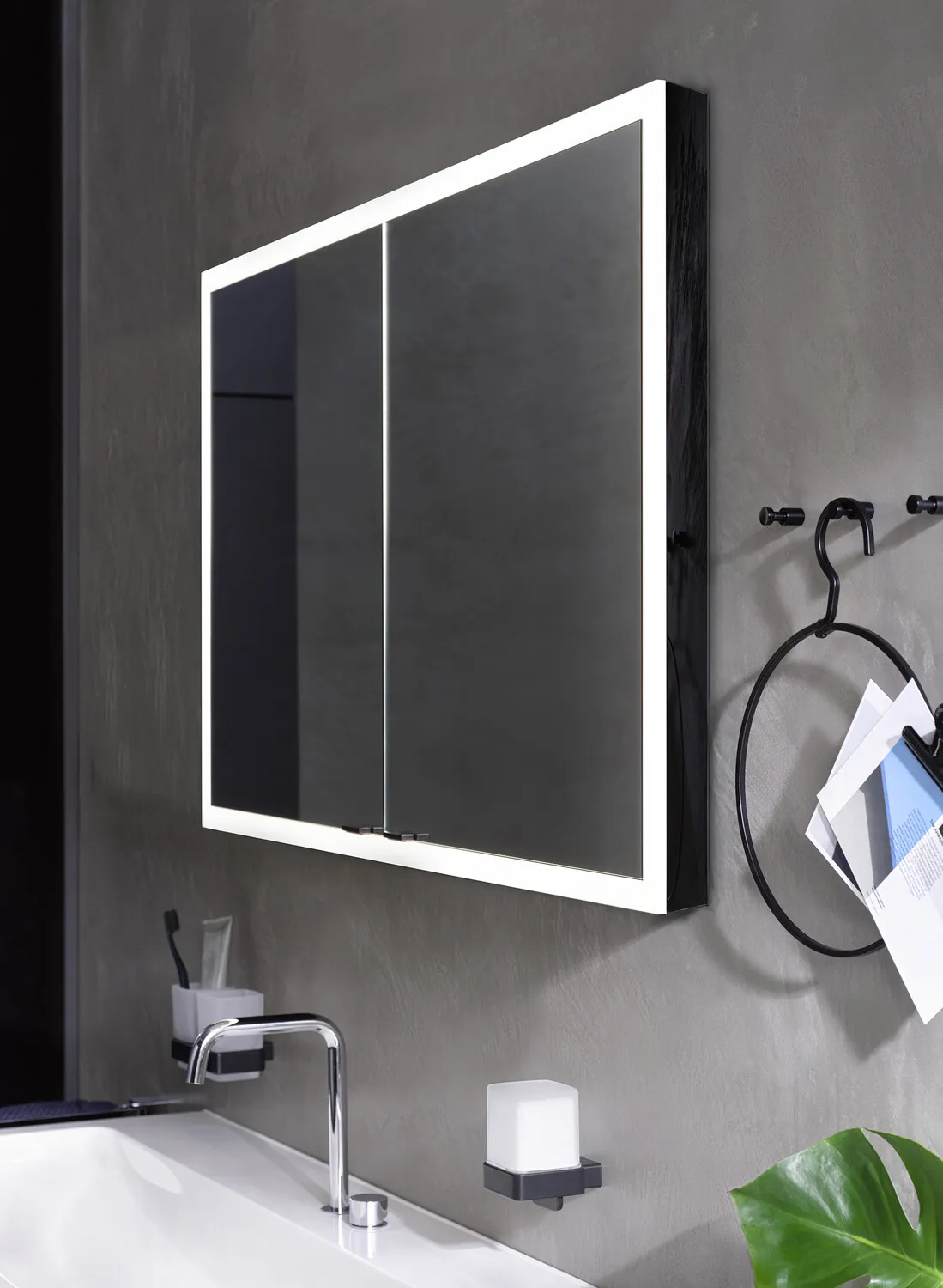 Einbau-Set prime SlimHalbeinbau Glas Schwarz glänzend