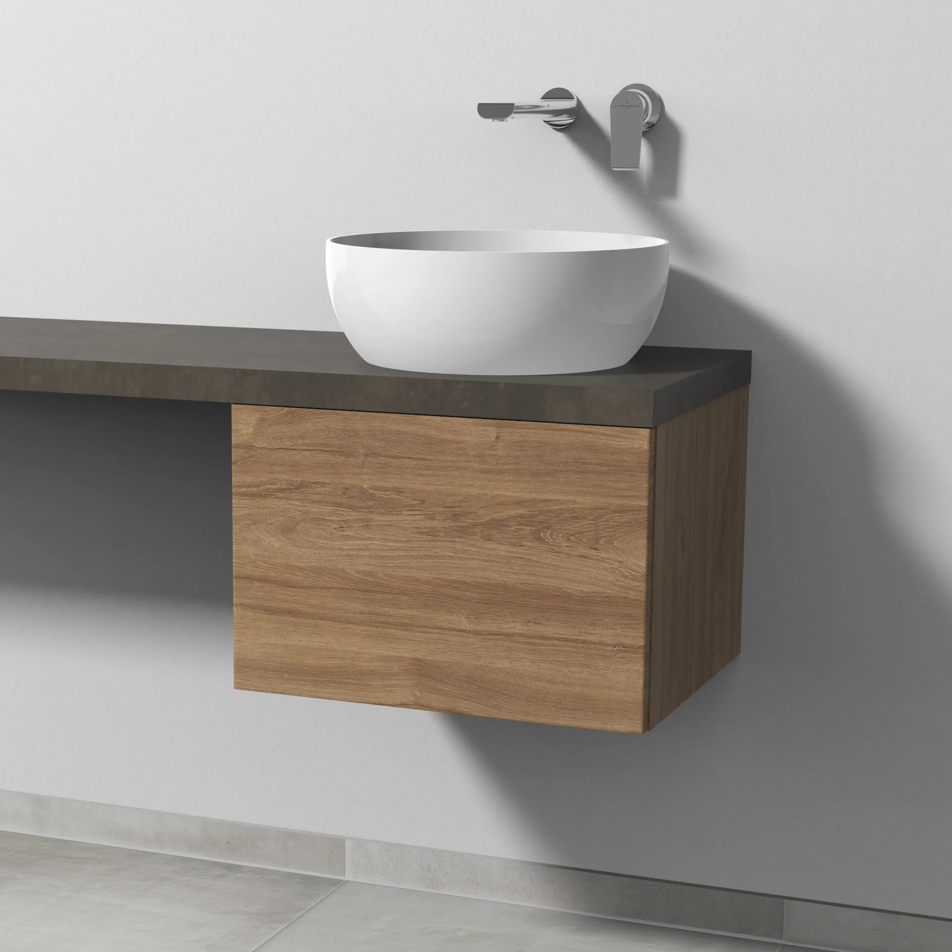 Sanipa Waschtischunterschrank „2morrow“ 500 × 340 × 420 mm in Eiche Kansas