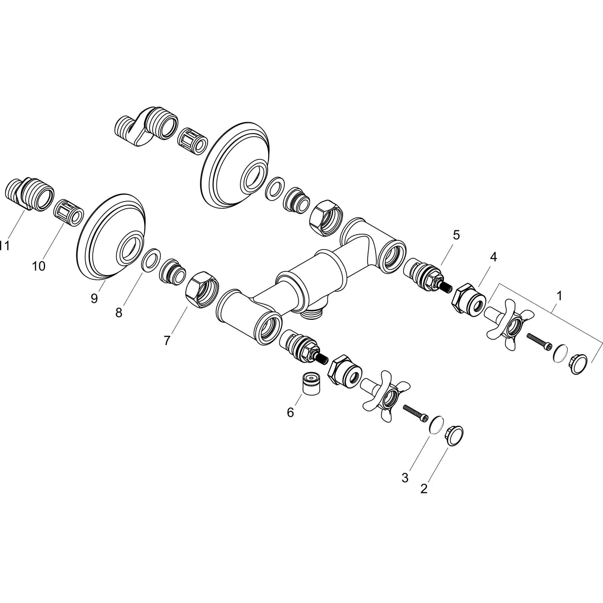 Zweigriff Brausenarmatur Aufputz Axor Montreux chrom