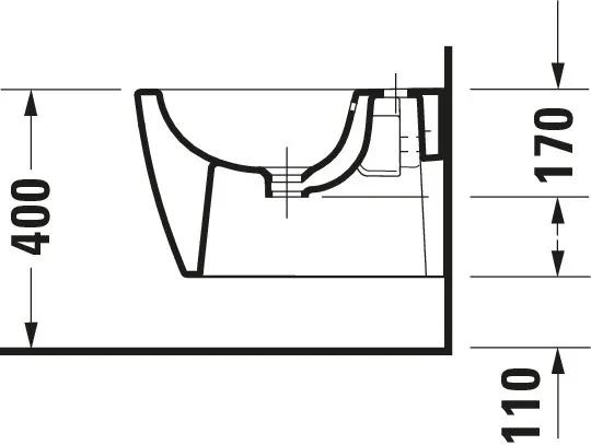 Duravit Stand-Bidet Compact „Soleil by Starck“, Befestigung verdeckt 37 × 48 × 29 cm