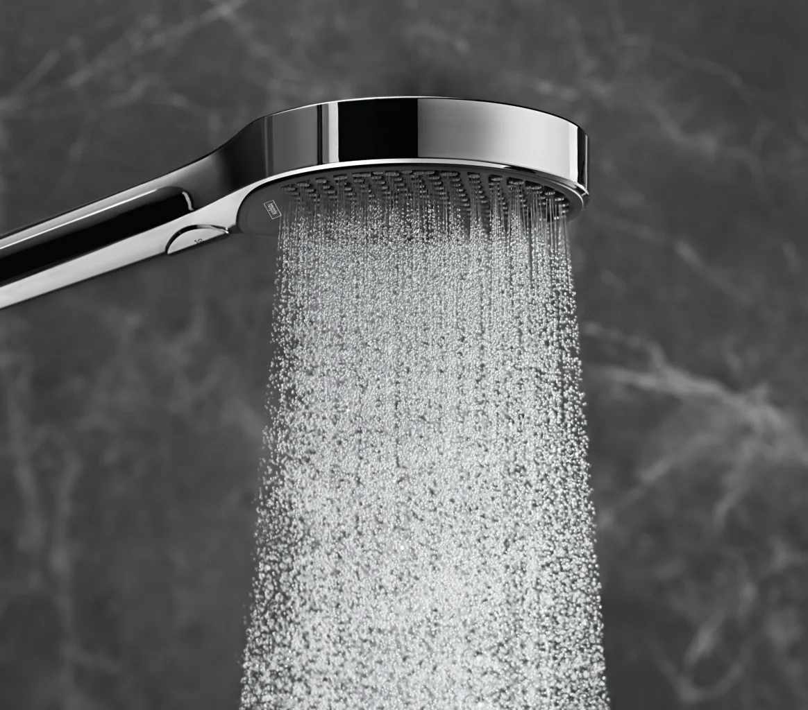 Hansgrohe Rainfinity Handbrause 130 3jet chrom | Brausekopfgröße: 132 mm | PowderRain, Intense PowderRain, MonoRain Strahlarten | QuickClean für einfache Reinigung
