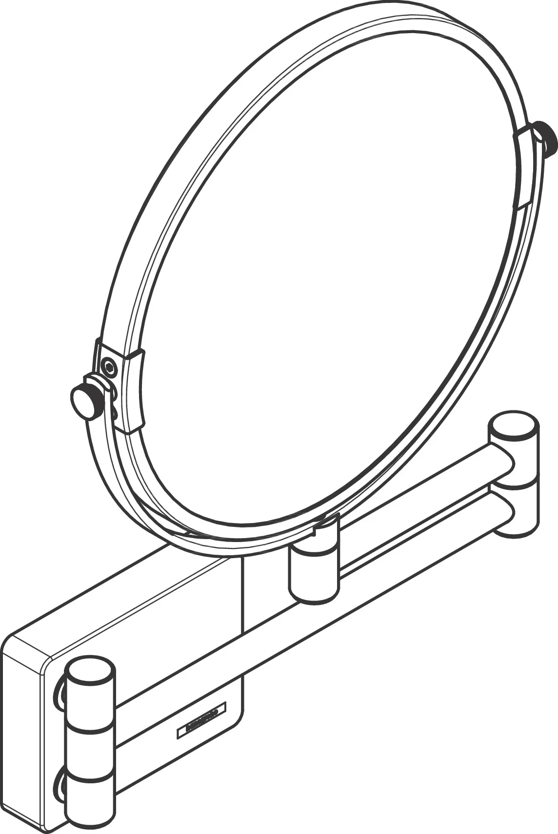 Hansgrohe AddStoris Rasierspiegel Chrom, neigbar und schwenkbar mit 1-fach oder 3-fach Vergrößerung, Wandmontage Hansgrohe AddStoris Rasierspiegel Chrom, neigbar und schwenkbar mit 1-fach oder 3-fach Vergrößerung, Wandmontage