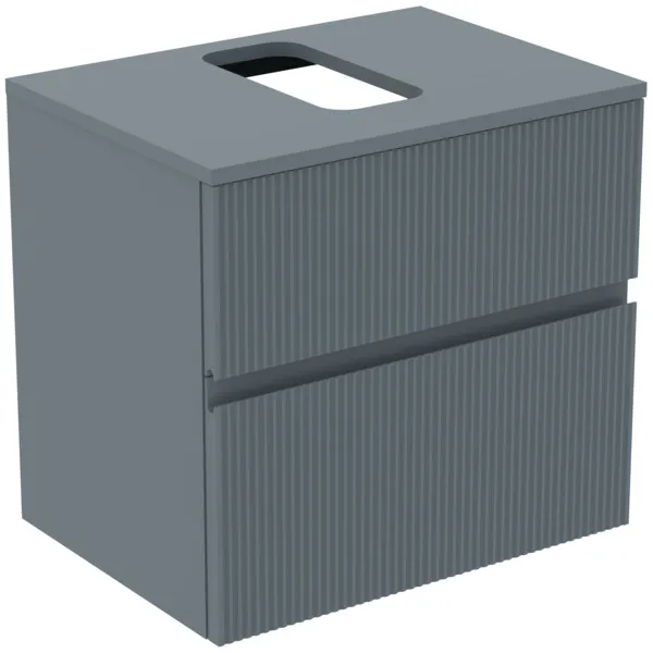 Ideal Standard Waschtischunterschrank „Finesse“ 60,2 × 55,8 × 44 cm Aschblau matt Ideal Standard Waschtischunterschrank „Finesse“ 60,2 × 55,8 × 44 cm Aschblau matt