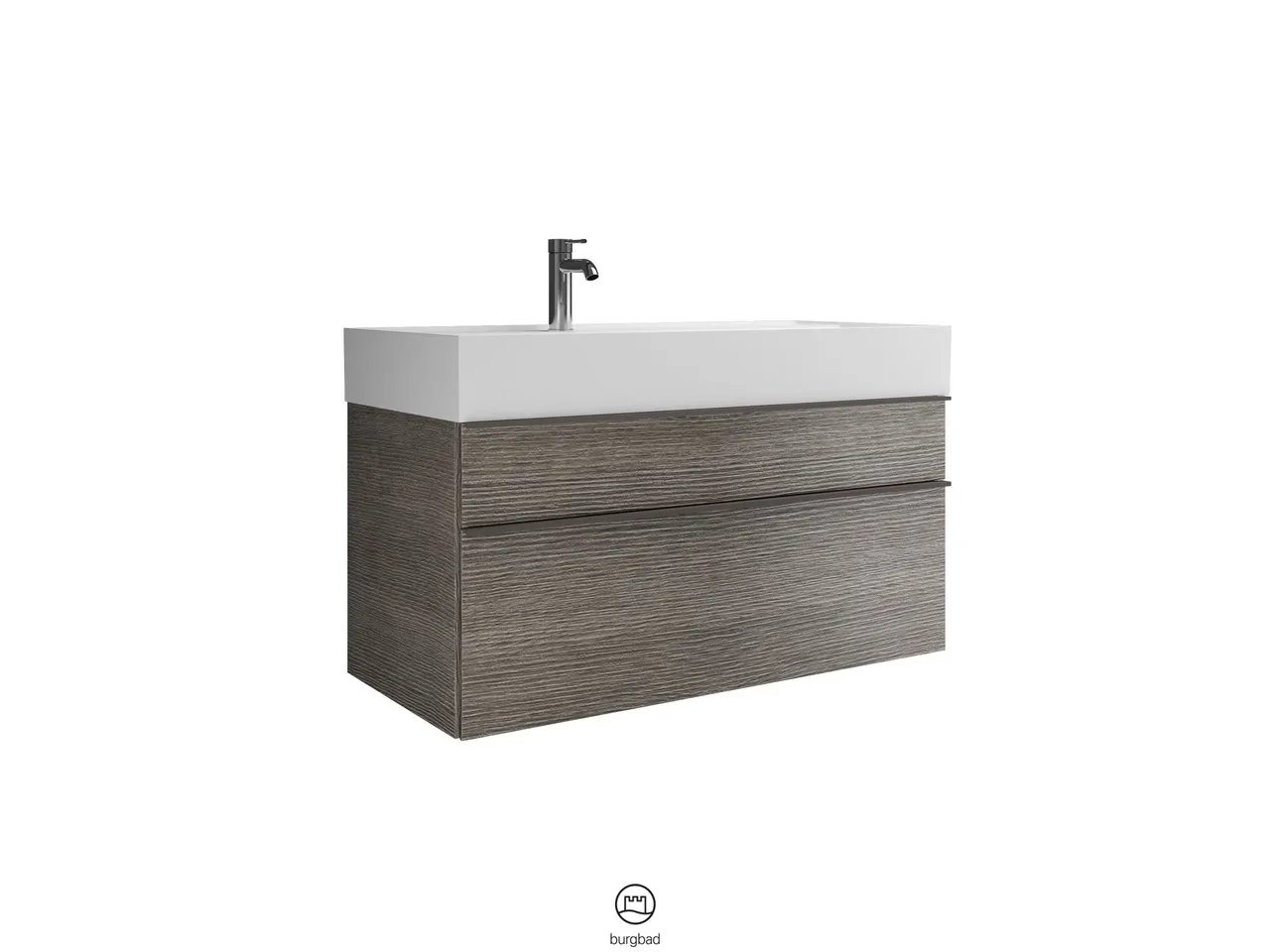 Mi-Waschtisch inkl. WTU Yumo von burgbad – Mineralguss, 470 x 1015 x 610 mm, Becken 780 x 310 mm Mi-Waschtisch inkl. WTU Yumo von burgbad – Mineralguss, 470 x 1015 x 610 mm, Becken 780 x 310 mm