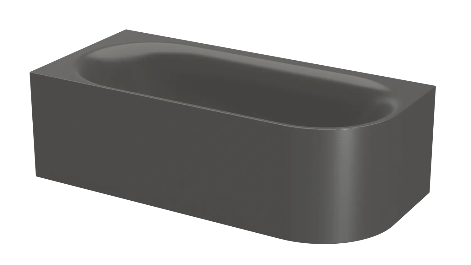 Bette BetteLux Oval IV Silhouette Badewanne Eck Sonderform Lux Oval IV, Anthracite, 1850x850x450 mm, 2-Sitzer Schürzenwanne, glasierter Titan-Stahl