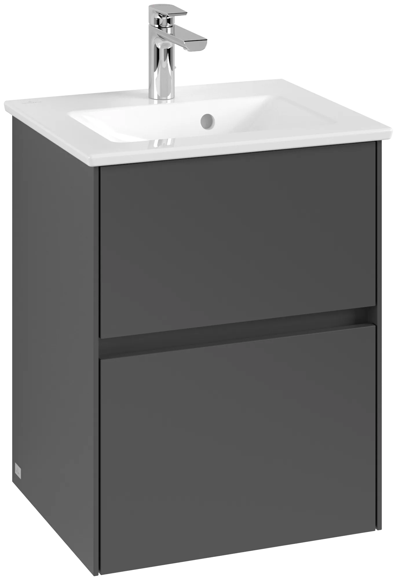 Villeroy & Boch Waschtischunterschrank „Collaro“ 472 × 610 × 404 mm Graphite, mit Beleuchtung, für Becken mittig Villeroy & Boch Waschtischunterschrank „Collaro“ 472 × 610 × 404 mm Graphite, mit Beleuchtung, für Becken mittig
