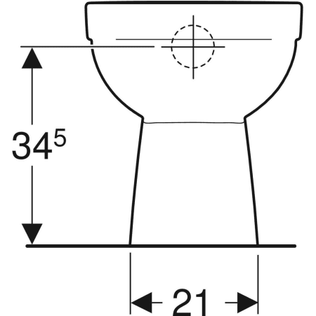 Geberit Stand-Tiefspül-WC „Renova“ 355 × 400 × 540 mm in weiß alpin, ohne Spülrand, Abgang senkrecht Geberit Stand-Tiefspül-WC „Renova“ 355 × 400 × 540 mm in weiß alpin, ohne Spülrand, Abgang senkrecht