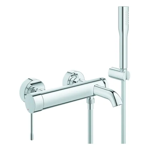 Einhand-Wannenbatterie Essence 25249_1, Wandmontage, mit Brausegarnitur, eigensicher, Professional Edition, chrom Einhand-Wannenbatterie Essence 25249_1, Wandmontage, mit Brausegarnitur, eigensicher, Professional Edition, chrom