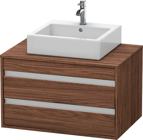 Duravit Waschtischunterschrank wandhängend „Ketho“ 80 × 49,6 × 55 cm Nussbaum Dunkel
