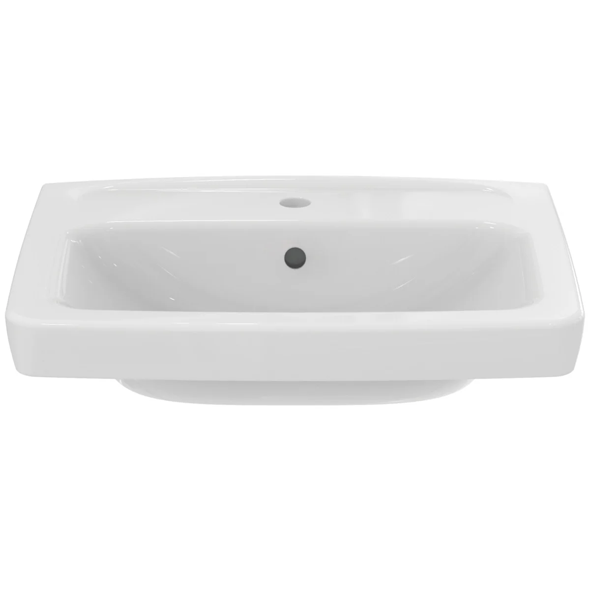 Ideal Standard Eurovit Waschtisch 60 cm, weiß mit Hahnloch und Überlauf