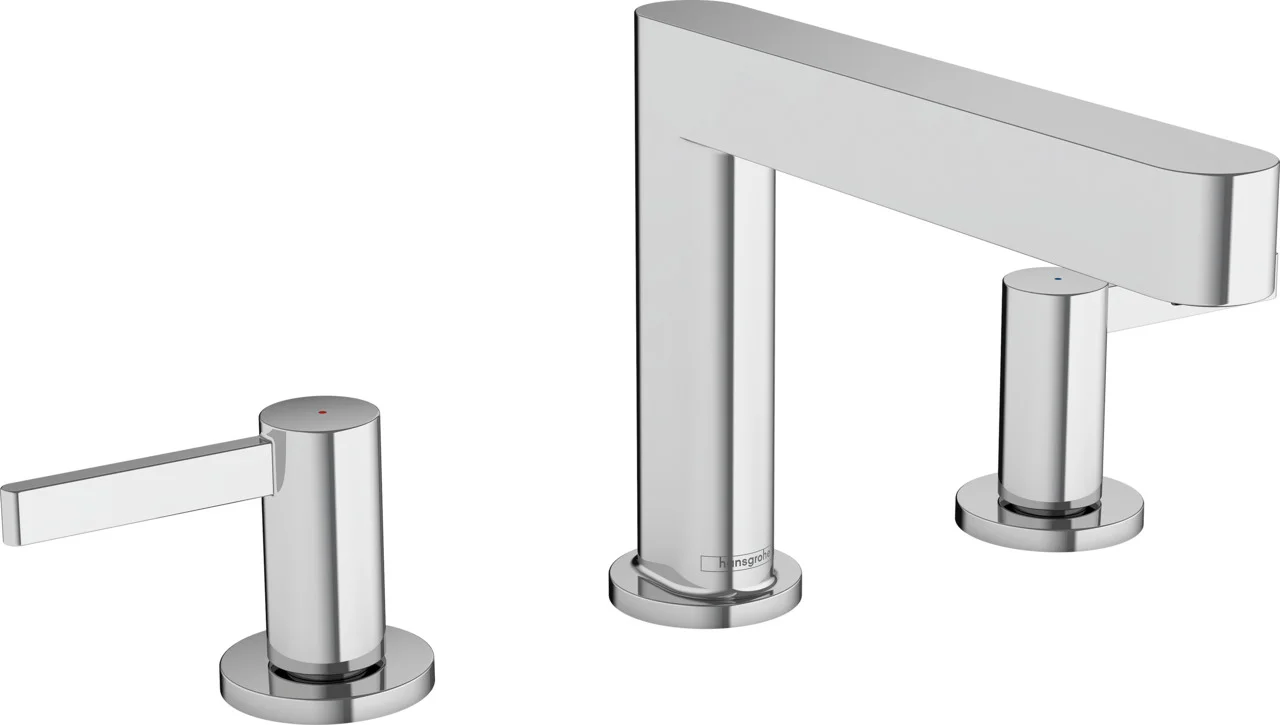 Hansgrohe Finoris 3-Loch Waschtischarmatur Chrom, Ausladung 169 mm, Auslaufhöhe 113 mm, Hebelgriff, Laminarstrahl, max. Durchfluss 5 l/min Hansgrohe Finoris 3-Loch Waschtischarmatur Chrom, Ausladung 169 mm, Auslaufhöhe 113 mm, Hebelgriff, Laminarstrahl, max. Durchfluss 5 l/min