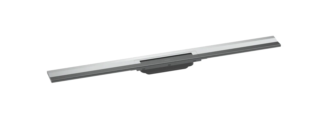 Hansgrohe RainDrain Flex Duschrinne 900 mm, wandangebunden, chrom, höhenverstellbar um 10 mm, bis zu 60 l/min Ablaufleistung
