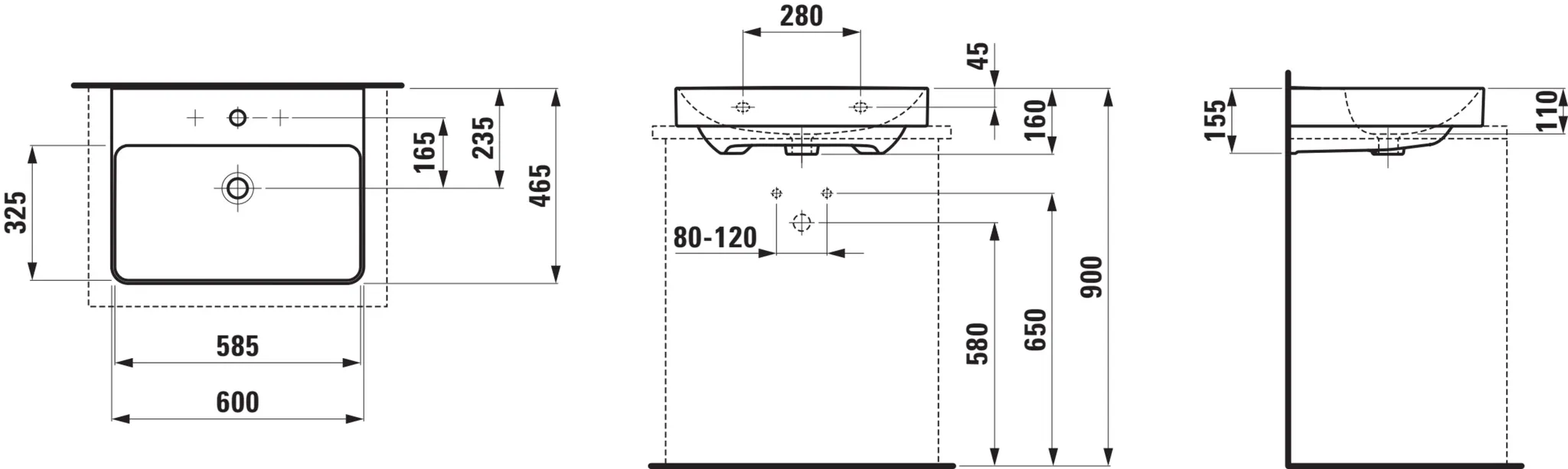 Pro X Aufsatz-WT 81686.3 1HL mÜL 600x465, weiß Pro X Aufsatz-WT 81686.3 1HL mÜL 600x465, weiß