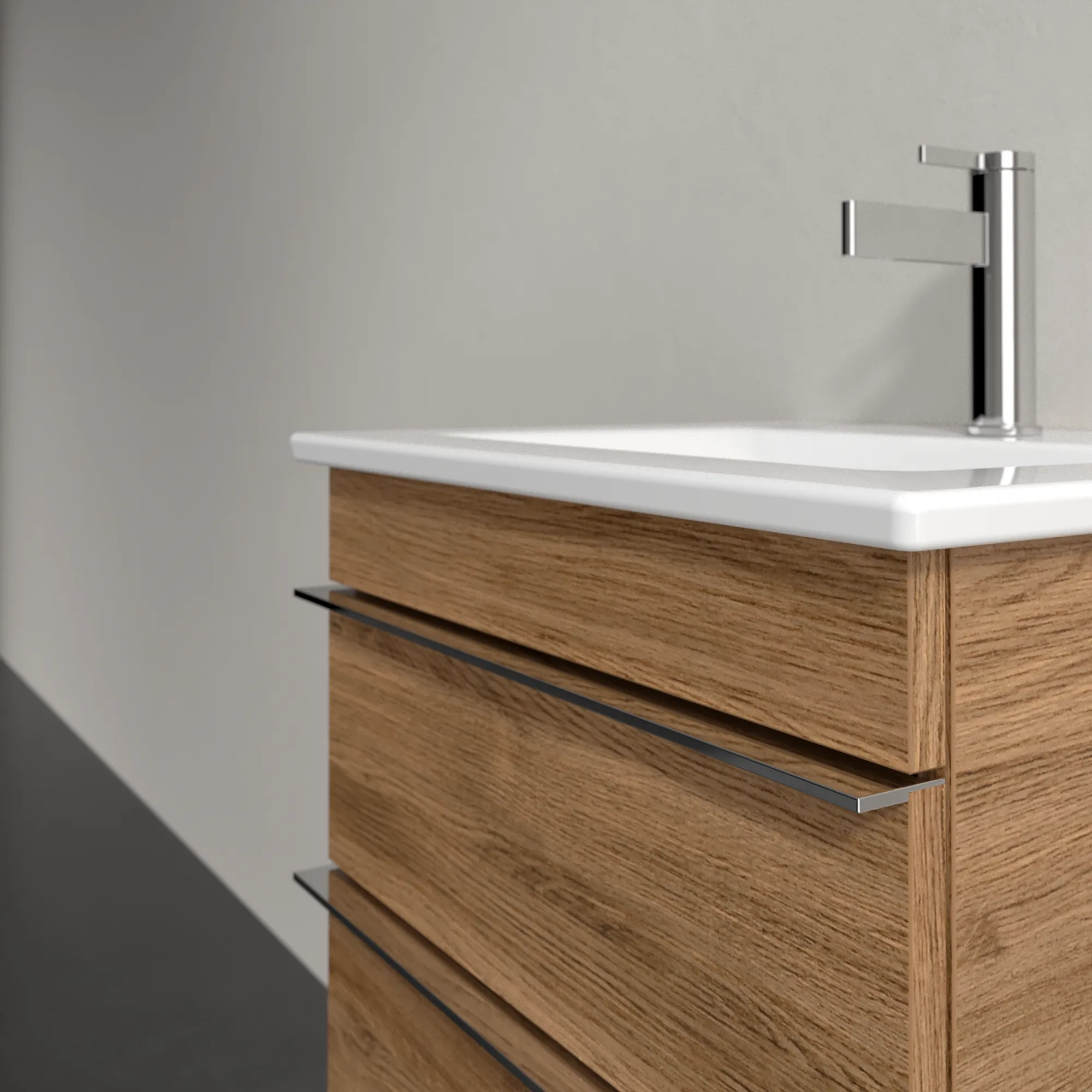 Villeroy & Boch Waschtischunterschrank „Venticello“ für Schrankwaschtisch 466 × 590 × 425 mm Kansas Oak, für Becken mittig