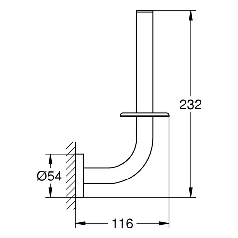 Grohe Essentials Reservepapierhalter 40385_1 Wandmontage nickel gebürstet