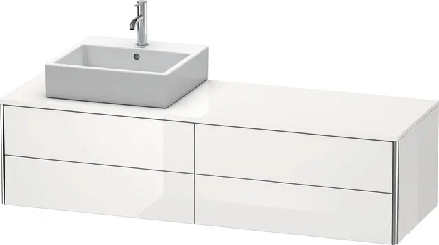Duravit Waschtischunterschrank wandhängend „XSquare“ 160 × 40 × 54,8 cm Weiß Hochglanz