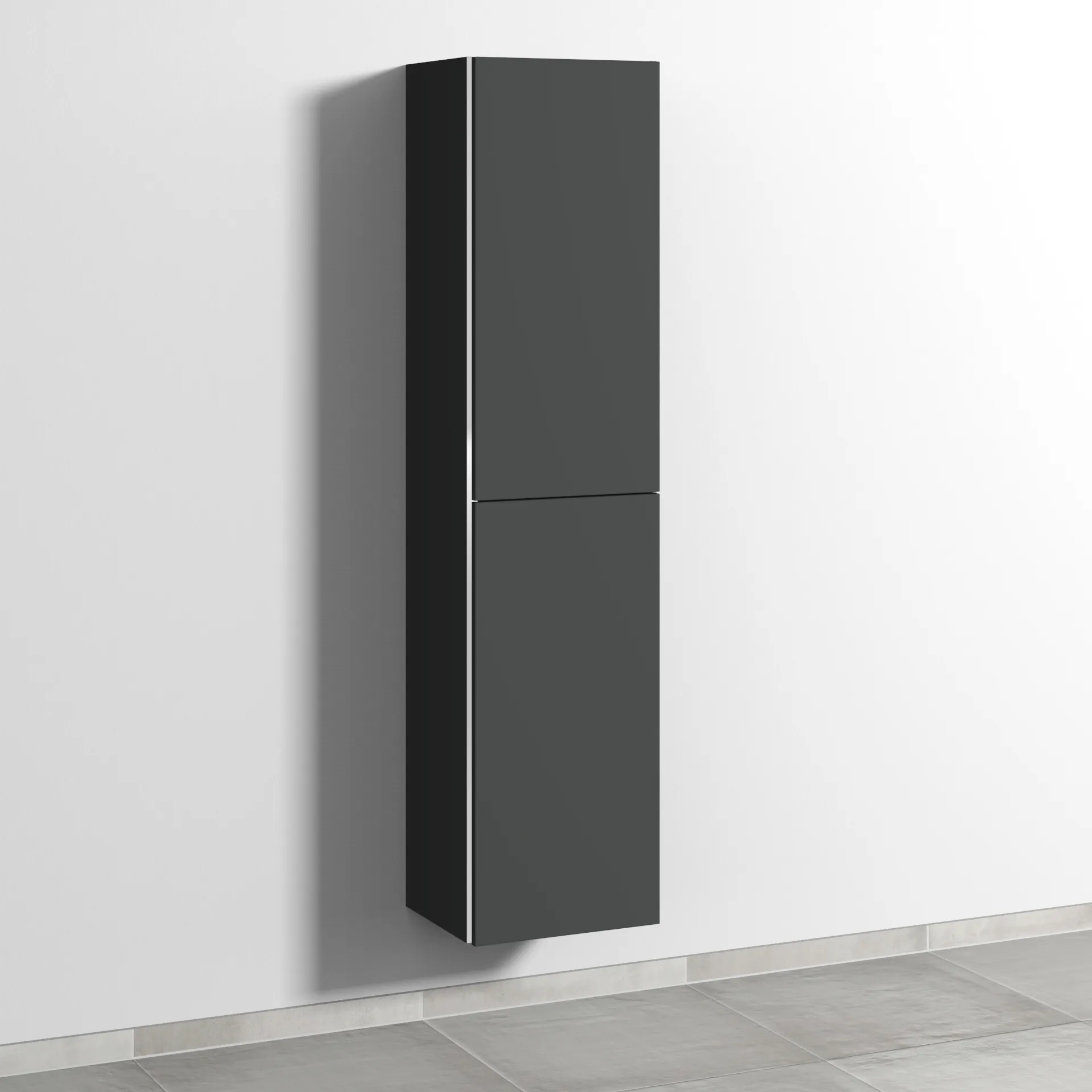 Sanipa Hochschrank „3way“ 400 × 1700 × 345 mm Anschlag rechts, in Graphit (matt), Anschlag rechts