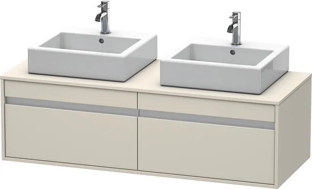 Duravit Waschtischunterschrank wandhängend „Ketho“ 140 × 42,6 × 55 cm Taupe Matt Duravit Waschtischunterschrank wandhängend „Ketho“ 140 × 42,6 × 55 cm Taupe Matt