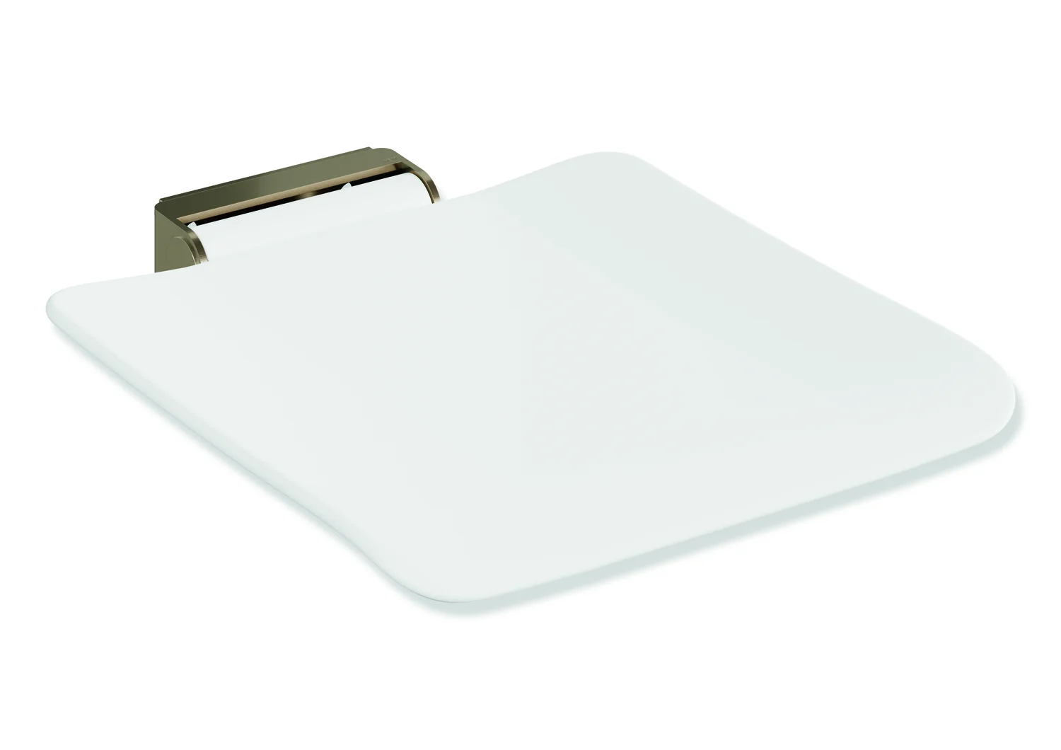 HEWI Mobiler Klappsitz System 900, PVD, Bronze gebürstet, 450x530 mm, Sitzfläche 450x450 mm, Höhe 112 mm