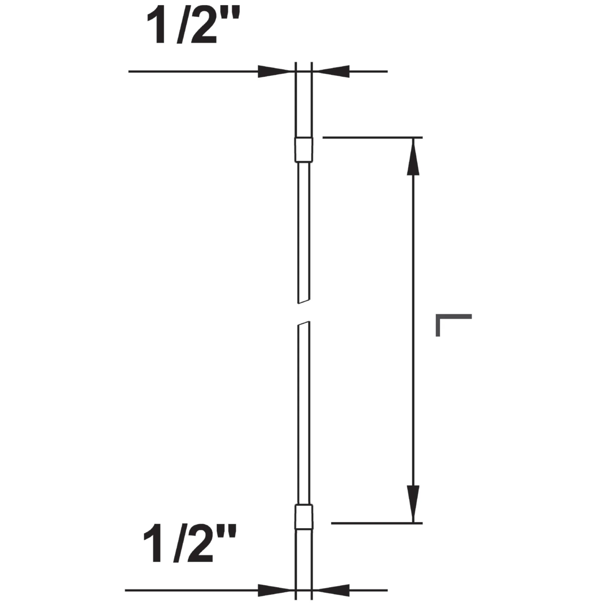 Kunststoff-Brauseschlauch Simiflex, mit Metalleffekt und drehbarer Verbindung, 1/2″ x 1/2″, Länge 1250mm