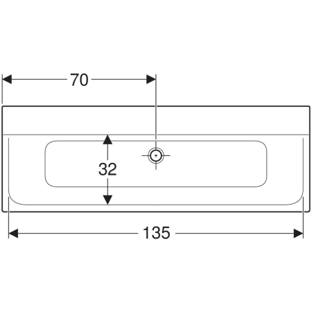 Xeno² Möbelwaschtisch: B=140cm, T=48cm, Hahnloch=ohne, Überlauf=ohne, weiß / matt