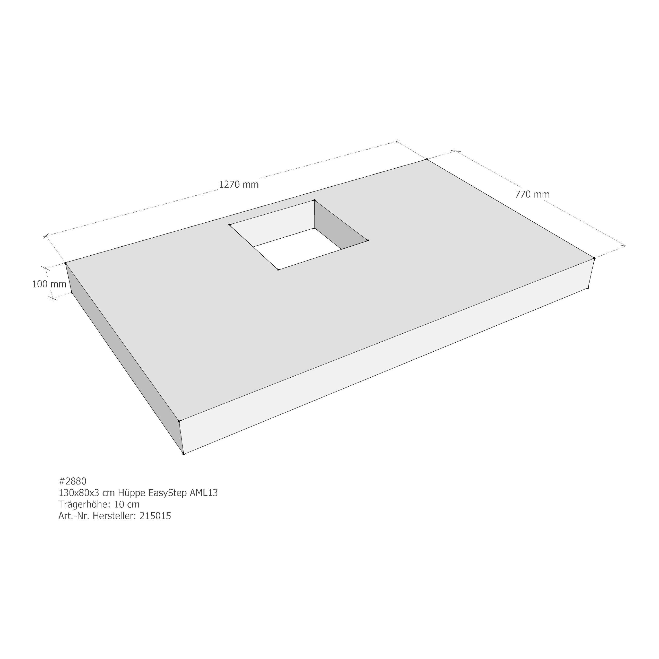Duschwannenträger für Hüppe EasyStep 130 × 80 × 3 cm Duschwannenträger für Hüppe EasyStep 130 × 80 × 3 cm