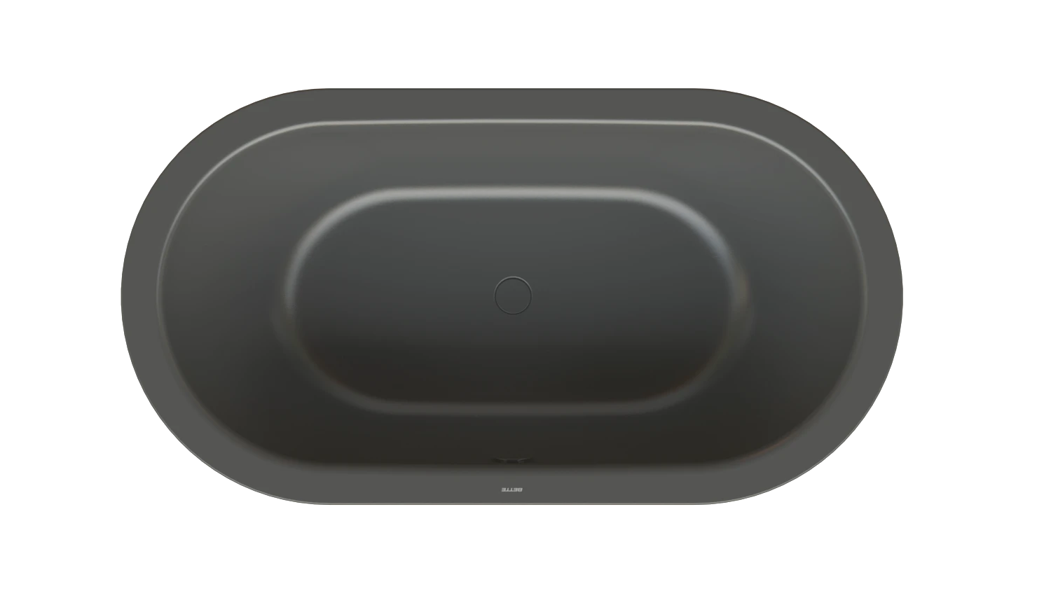 Bette Badewanne „BetteStarlet Oval Silhouette“ freistehend oval 150 × 80 cm in Slate