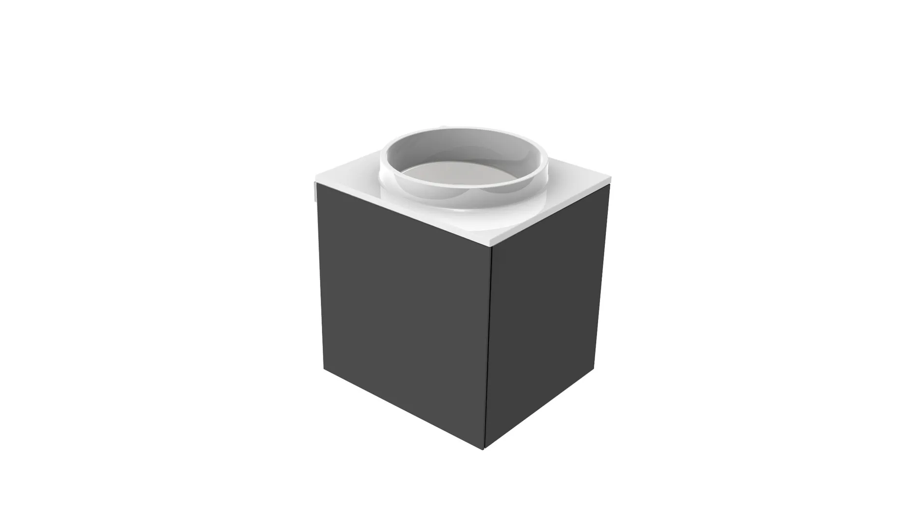 emco Waschtischunterschrank „evo“ 45,5 × 50,8 × 40 cm schwarz in Schwarz emco Waschtischunterschrank „evo“ 45,5 × 50,8 × 40 cm schwarz in Schwarz