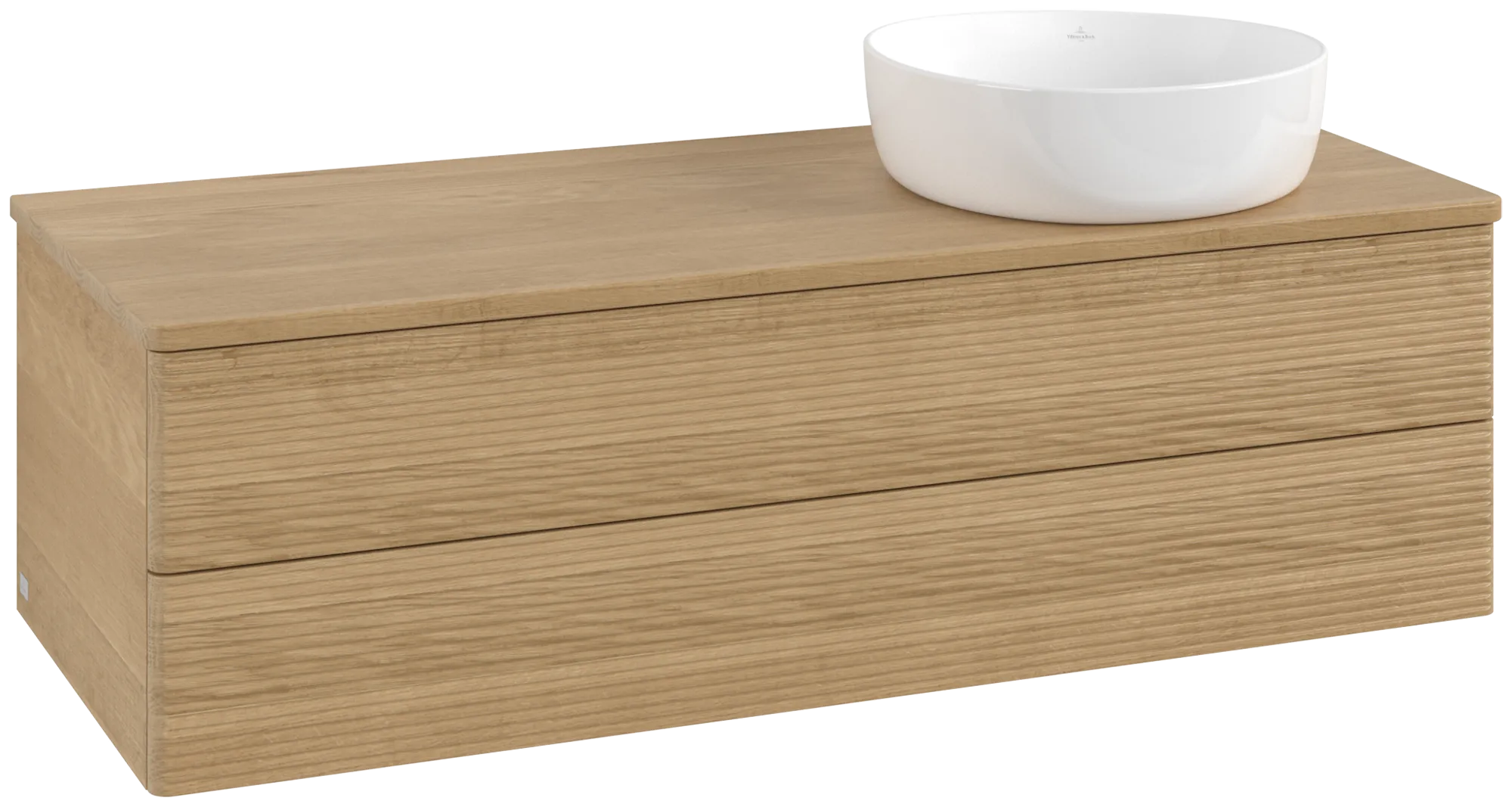 Villeroy & Boch Waschbeckenunterschrank Antao Honey Oak, 1200x360x500 mm, mit Beleuchtung und SoftClosing, Eckig