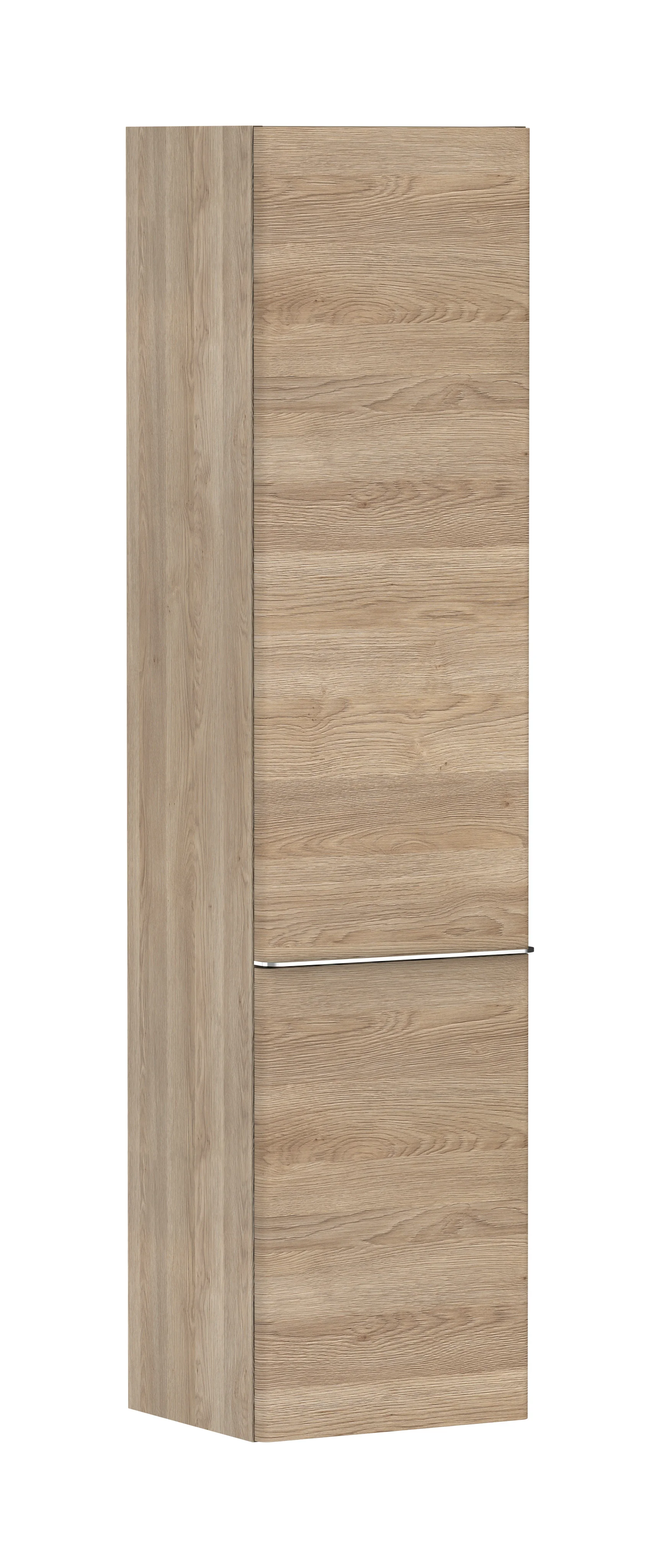 Hansgrohe Xelu Q Hochschrank Eiche Natur, 400x350 mm, Türanschlag links, verchromte Griffe