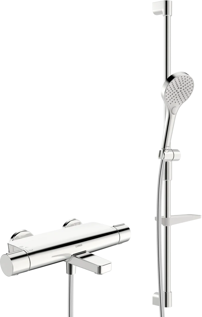 Hansa HansaOPTIMA Wannen- und Brausearmatur mit Brausestangengarnitur Chrom