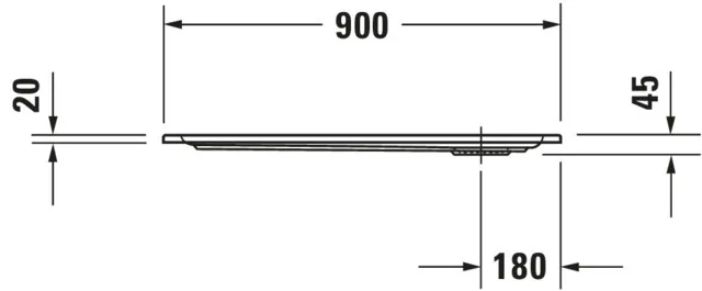 Duravit rechteck Duschwanne „Starck Slimline“ 90 × 80 cm 