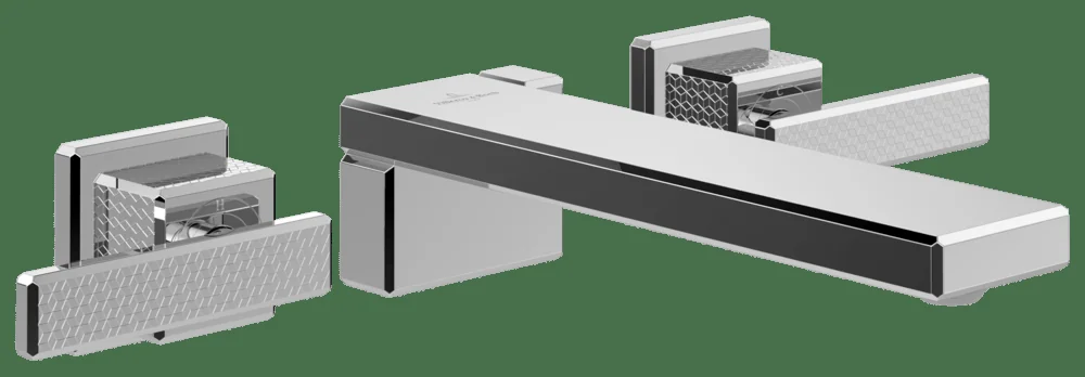 Villeroy & Boch Mettlach Dreiloch-Waschtischarmatur TVW126004000, 340 x 53 x 215 mm, Chrom
