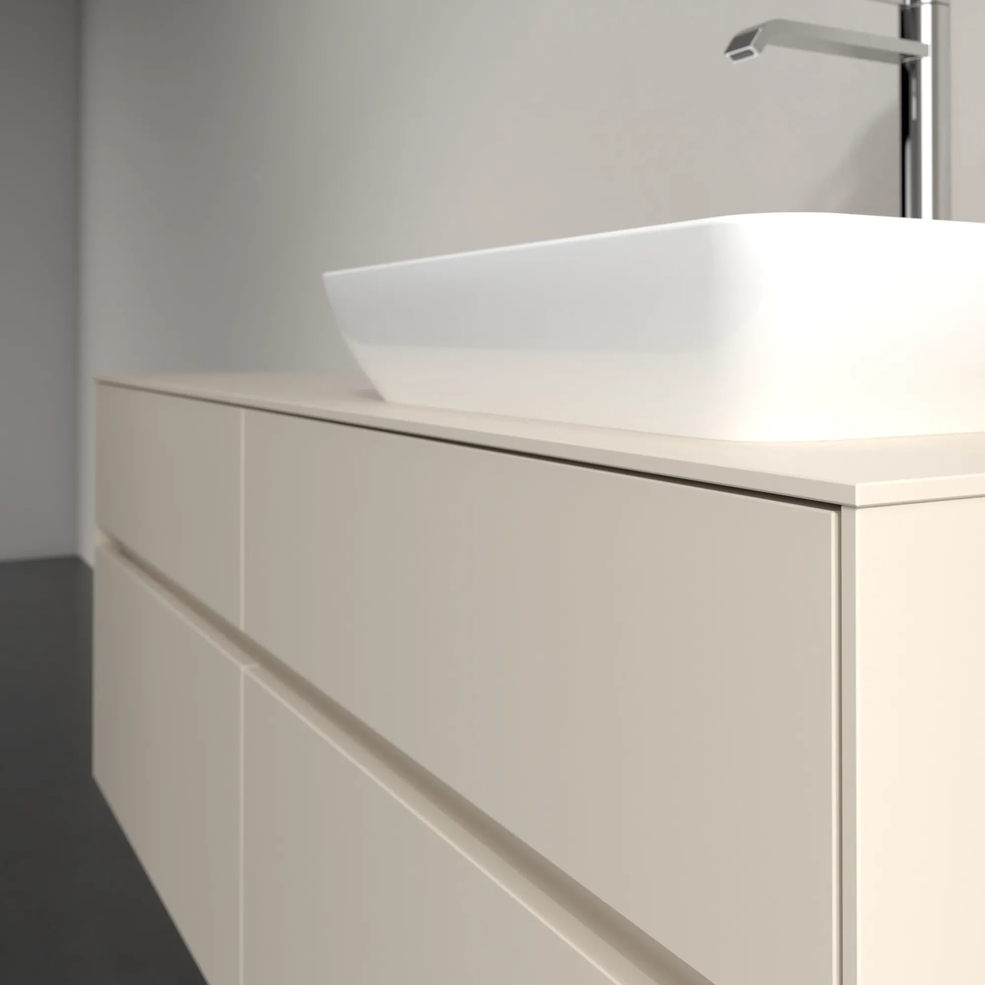 Villeroy & Boch Collaro Waschbeckenunterschrank C11800, 1400 x 548 x 500 mm, Cashmere Grey